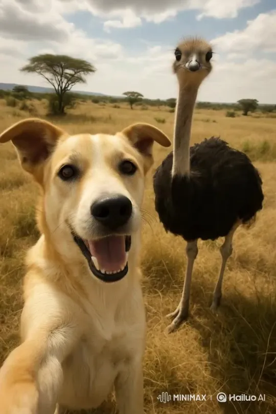 Speed and Power: Cheetah, Ostrich, Lion, Kangaroo – AI Generated Video | Hailuo AI