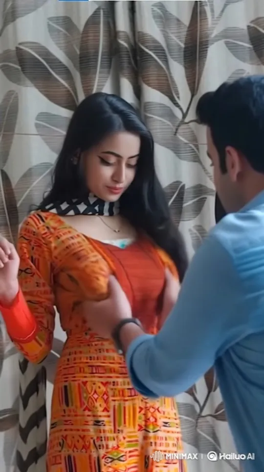 Man's Hands Vigorously Move on Woman's Chest Indoors – AI Generated Video | Hailuo AI