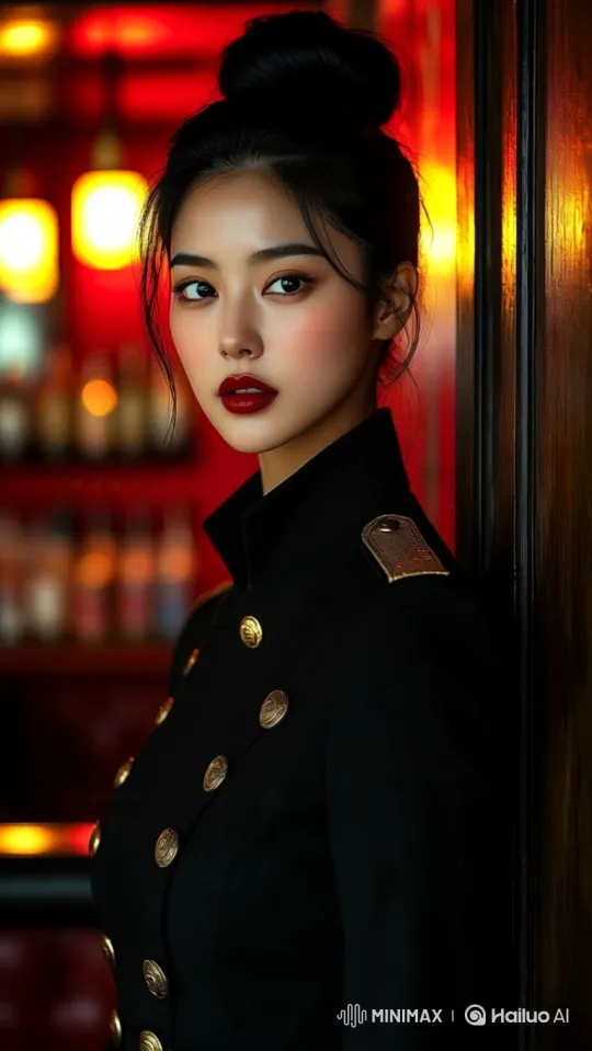 Elegant Woman in Atmospheric Lounge with Dynamic Camera Movement – AI Generated Video | Hailuo AI