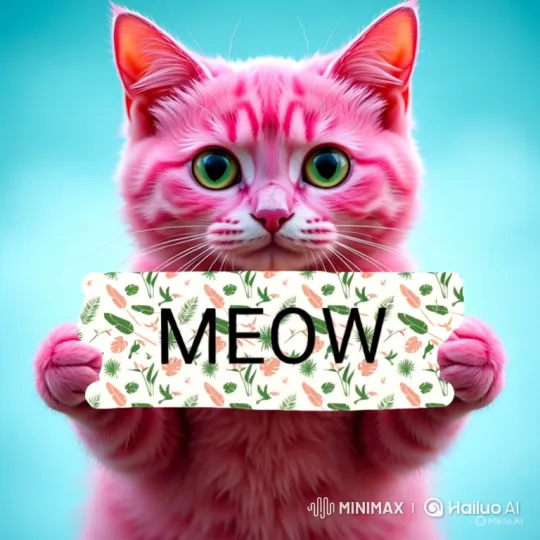 Pink Cat Delights with Playful Dance – AI Generated Video | Hailuo AI