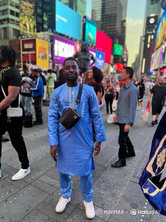 Man in Blue Enters Private Jet Amidst City Bustle – AI Generated Video | Hailuo AI