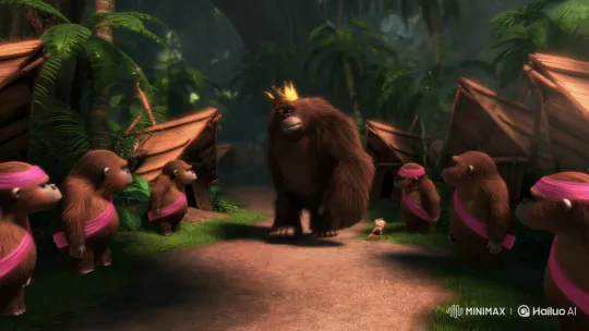 Alpha Male Bigfoot Dominates Jungle Tribe – AI Generated Video | Hailuo AI