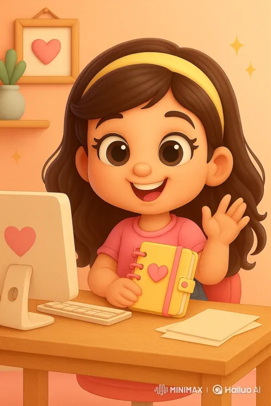 Animated Girl Welcomes with Smile and Wave – AI Generated Video | Hailuo AI