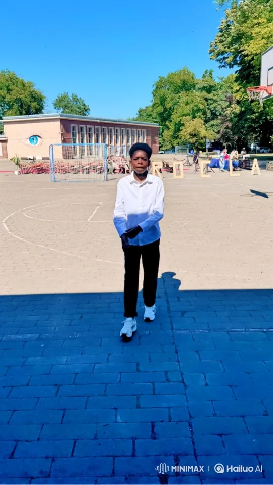 Young Person Enters Futuristic Helicopter in Courtyard – AI Generated Video | Hailuo AI