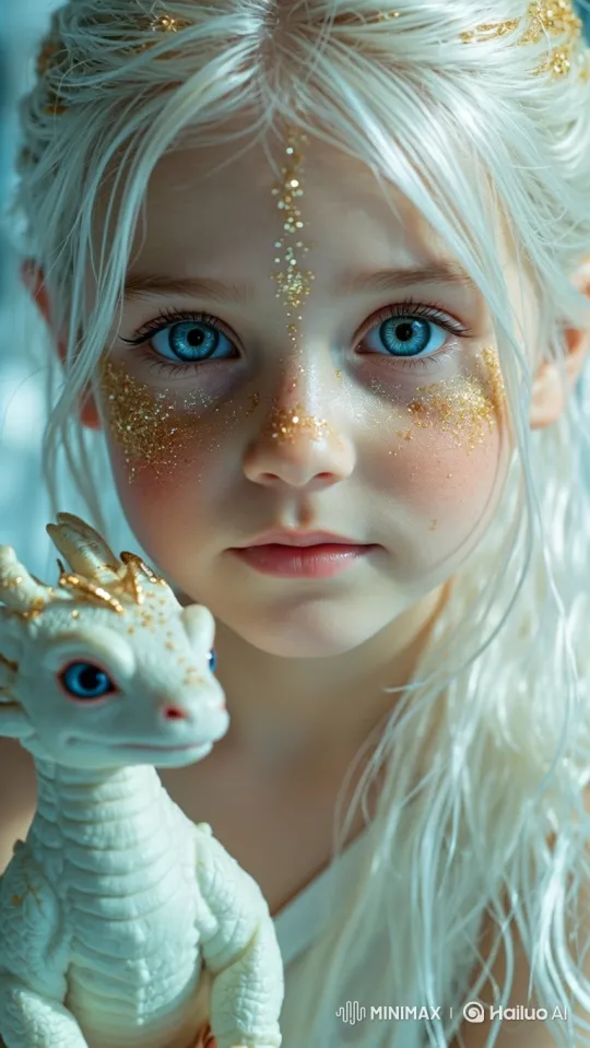 Magical Girl and Her Glittering Dragon – AI Generated Video | Hailuo AI