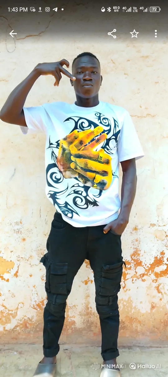 Young Black Man Poses Confidently on the Wall – AI Generated Video | Hailuo AI