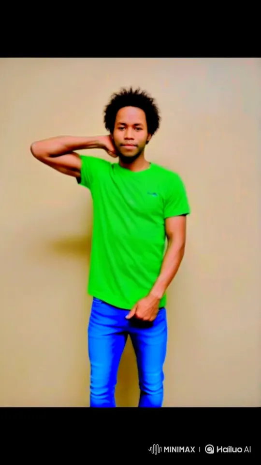 Young Man in Vibrant Outfit Poses with Confidence – AI Generated Video | Hailuo AI