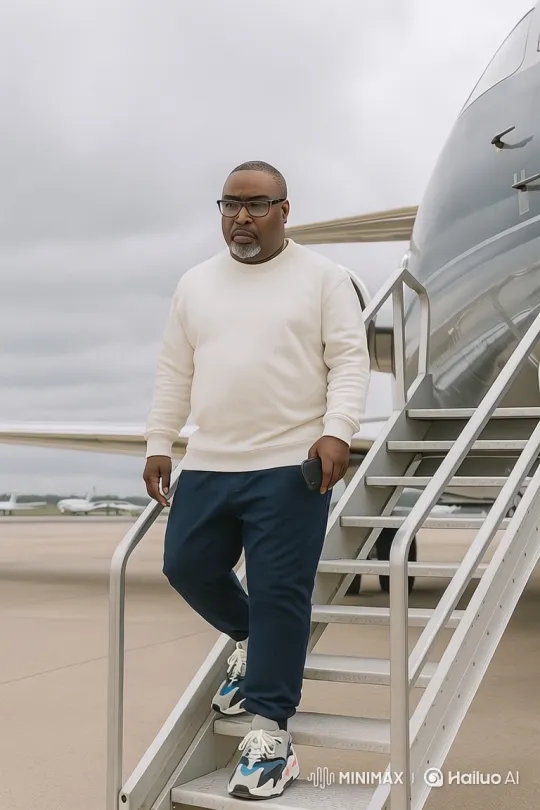 Middle-Aged Black Man Meets Former President Trump on Tarmac – AI Generated Video | Hailuo AI