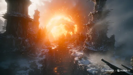 Destruction of a City by a Magical Storm and Energy Plague – AI Generated Video | Hailuo AI