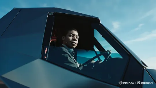 Young Driver Prepares for Journey in Futuristic Car – AI Generated Video | Hailuo AI