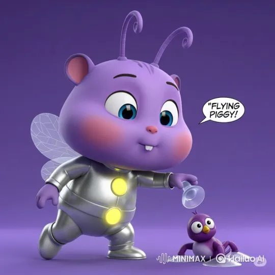 Tikki Alien and Friends Play with Flying Toy – AI Generated Video | Hailuo AI