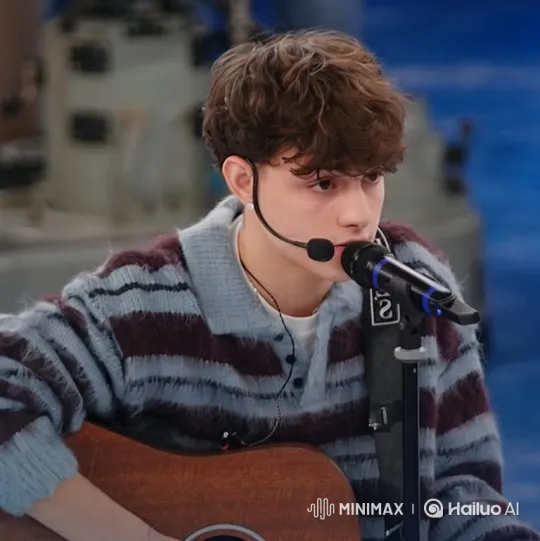 Young Musician's Intimate Moment with Woman in Studio – AI Generated Video | Hailuo AI