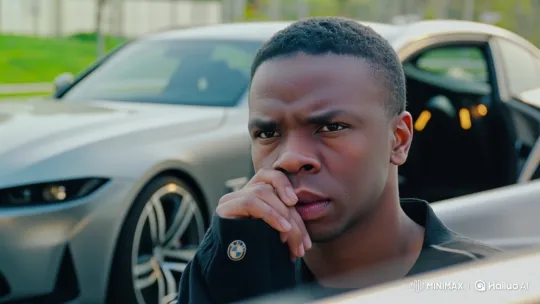 Young Man in Thoughtful Pose by Luxury Car – AI Generated Video | Hailuo AI