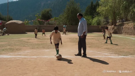 Young Ayaan Scores Winning Goal at Village Soccer Match – AI Generated Video | Hailuo AI