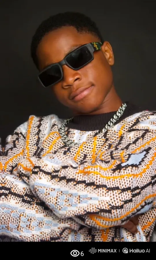 Stylish Person Poses with Glowing Name 'Christ' on Sweater – AI Generated Video | Hailuo AI