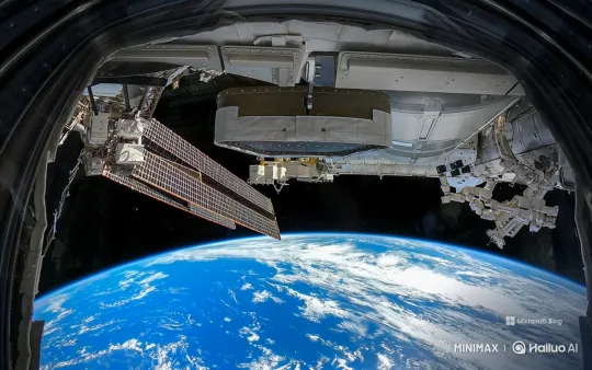 Orbiting Earth: A Timeless Journey from Space – AI Generated Video | Hailuo AI