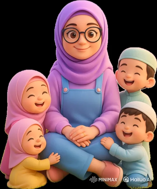 Family Love: Animated Group Hug Scene – AI Generated Video | Hailuo AI