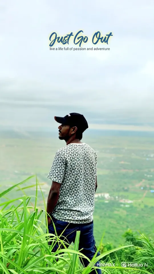 Man on Hilltop Contemplates Expansive Valley Landscape – AI Generated Video | Hailuo AI