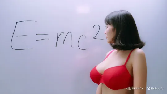 Chinese Woman Teaches E=mc² with Energetic Dance – AI Generated Video | Hailuo AI