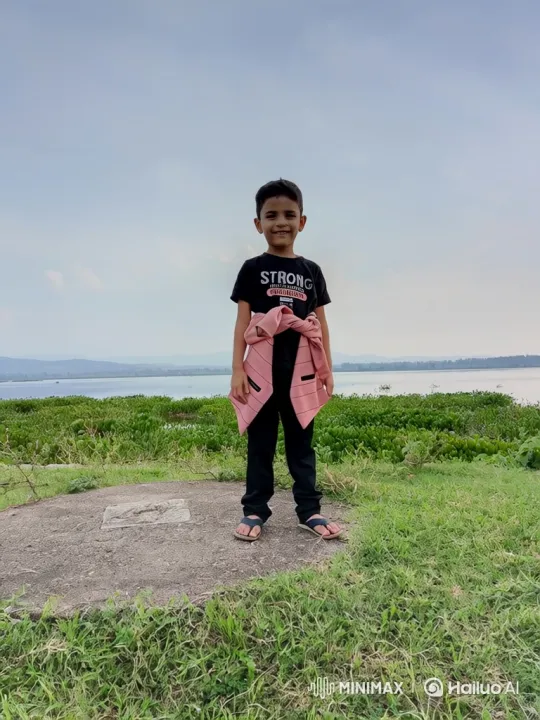 Young Boy Captures Scenic Moment with Digital Camera – AI Generated Video | Hailuo AI