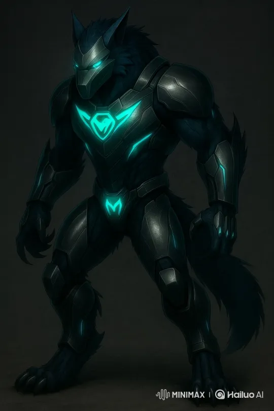 Anthropomorphic Wolf Transforms from Masculine to Feminine – AI Generated Video | Hailuo AI