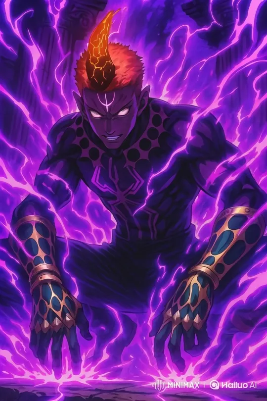 Powerful Character Channels Energy Amidst Chaos – AI Generated Video | Hailuo AI