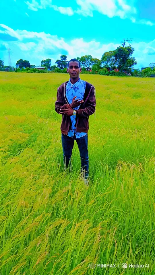 Young Man in Swaying Grass Under Serene Sky – AI Generated Video | Hailuo AI