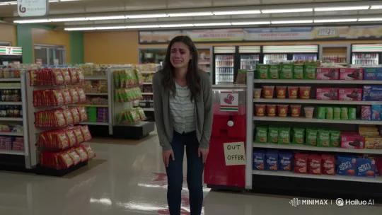 Distraught Person Cries as Cherry Slurpee Machine Breaks – AI Generated Video | Hailuo AI
