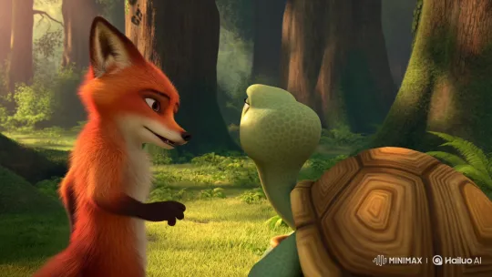 Shtirlitz the Fox and Pleschner the Turtle secretly observed by Müller the Wolf – AI Generated Video | Hailuo AI