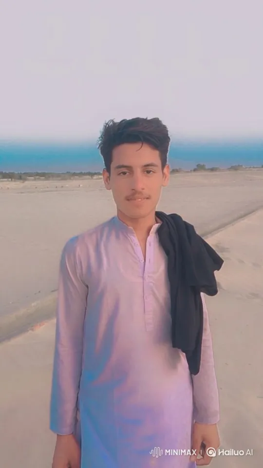 Young Man Joins Journey in Deserted Landscape – AI Generated Video | Hailuo AI