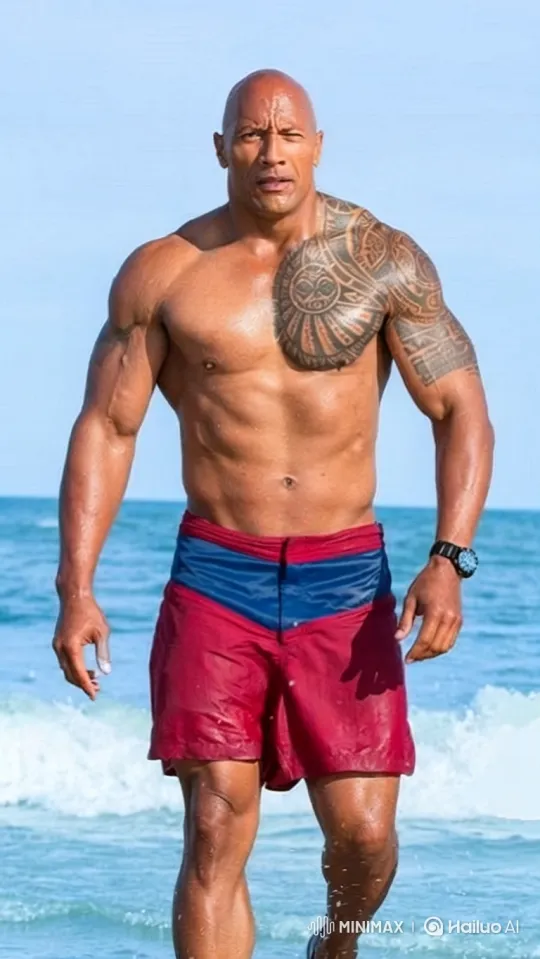 Muscular Man Performs Backflip into Ocean, Enters Luxury SUV – AI Generated Video | Hailuo AI