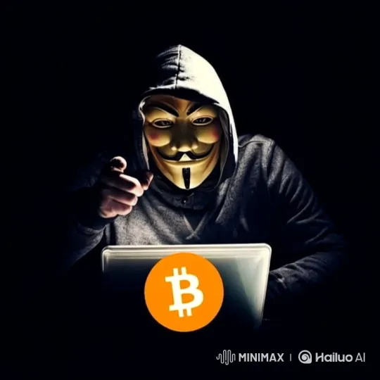 Anonymous Figure Points Accusingly in Dark Bitcoin-Themed Video – AI Generated Video | Hailuo AI