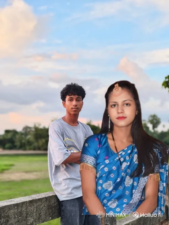 Young Couple Embraces and Kisses Outdoors – AI Generated Video | Hailuo AI