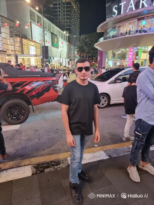 Young Man Enters Porsche Amidst City Nightlife – AI Generated Video | Hailuo AI
