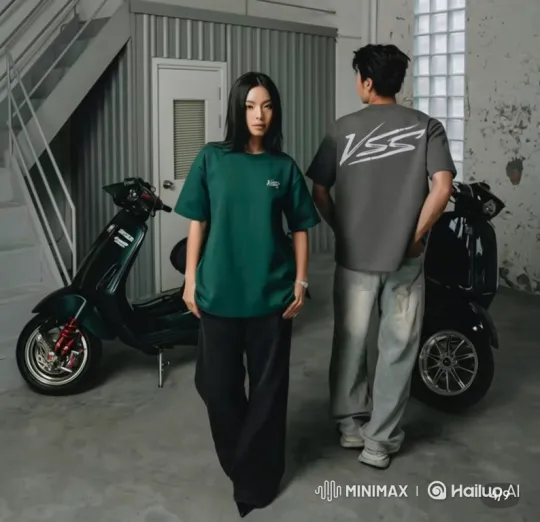 Stylish Couple in Industrial Setting – AI Generated Video | Hailuo AI