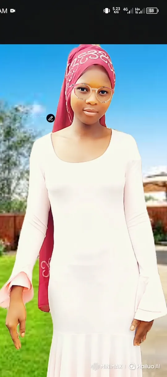 Young Woman in Serene Yard with Gentle Breeze – AI Generated Video | Hailuo AI
