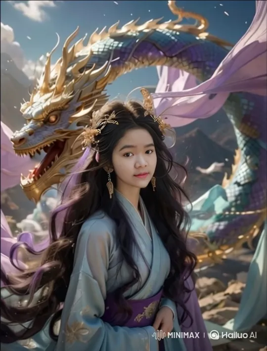 Emperor and Dragon: Majestic Mountain Elevation – AI Generated Video | Hailuo AI
