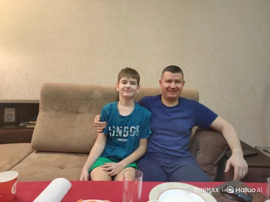 Warm Father-Son Moment Captured on Camera – AI Generated Video | Hailuo AI