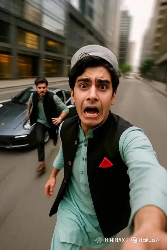 Young Man Enters Porsche on Bustling City Street – AI Generated Video | Hailuo AI