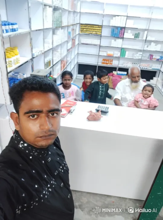 Pharmacy Portrait: Family, Elderly, and Products Display – AI Generated Video | Hailuo AI