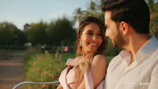 Kamees Expresses Profound Love for Asma'u in Tranquil Park Setting – AI Generated Video | Hailuo AI