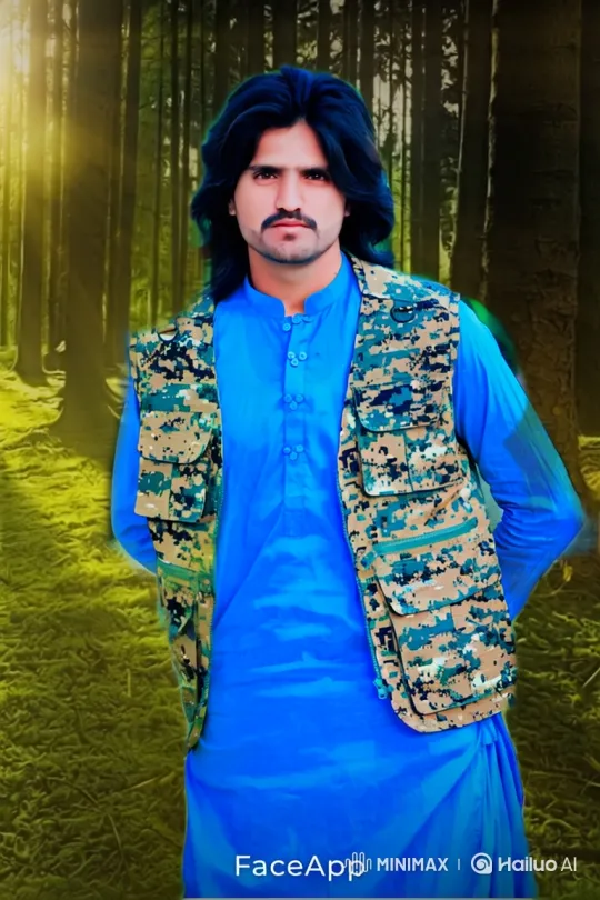 Man in Blue Tunic Stands Still in Sunlit Forest – AI Generated Video | Hailuo AI