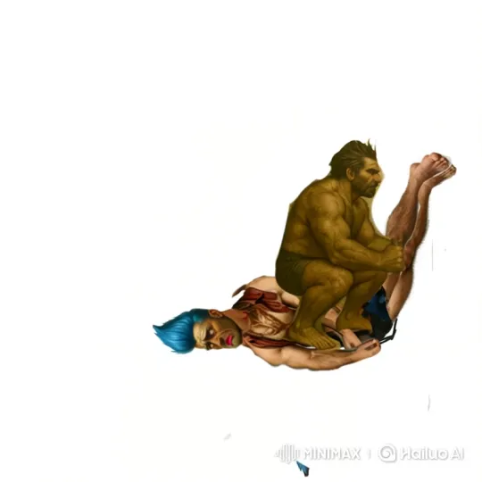 Violent Struggle and Dominance Display in a Wrestling Match – AI Generated Video | Hailuo AI