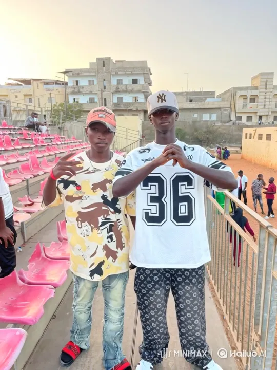 Young Men Display Casual Confidence in Stadium Setting – AI Generated Video | Hailuo AI