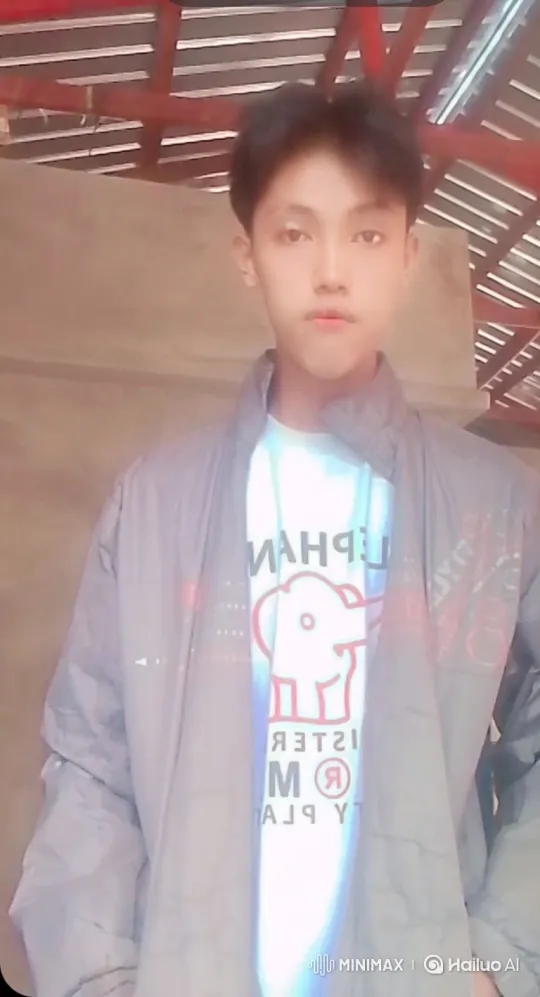 Young Man in White T-Shirt Stares Calmly at Camera – AI Generated Video | Hailuo AI
