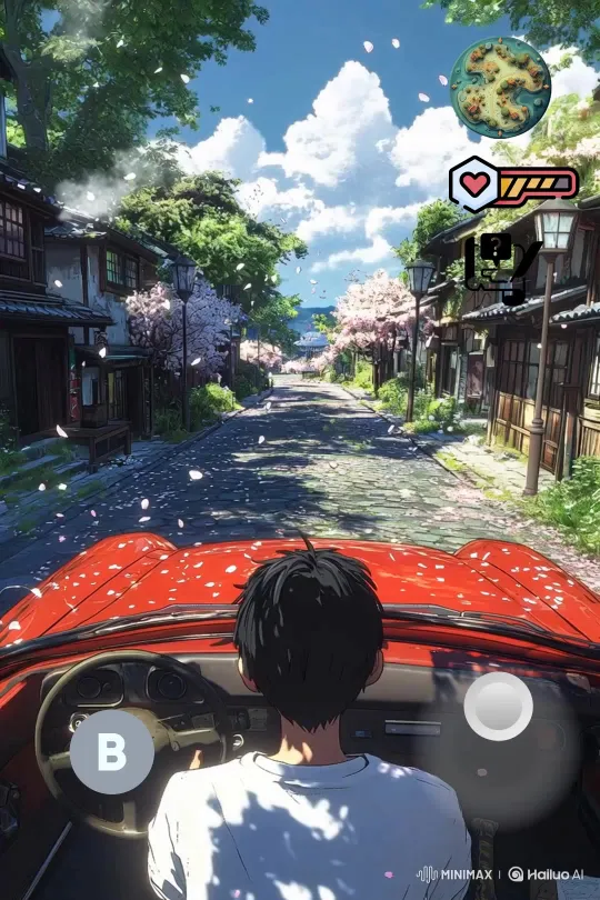 23-Year-Old Man Drives Car Towards the Mountains – AI Generated Video | Hailuo AI