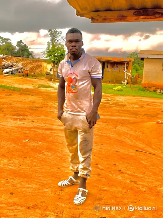 Young Man Stares Steadily in Overcast Rural Setting – AI Generated Video | Hailuo AI