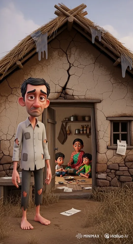 Struggle of a Rural Family in Poverty – AI Generated Video | Hailuo AI