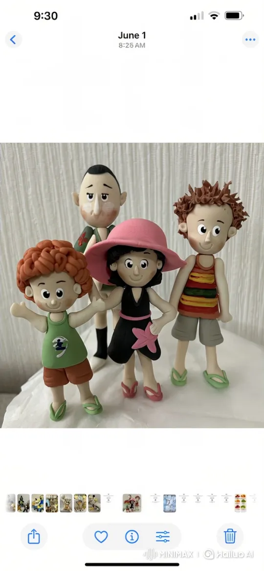 Animated Clay Family Portrait with Distinctive Movements – AI Generated Video | Hailuo AI