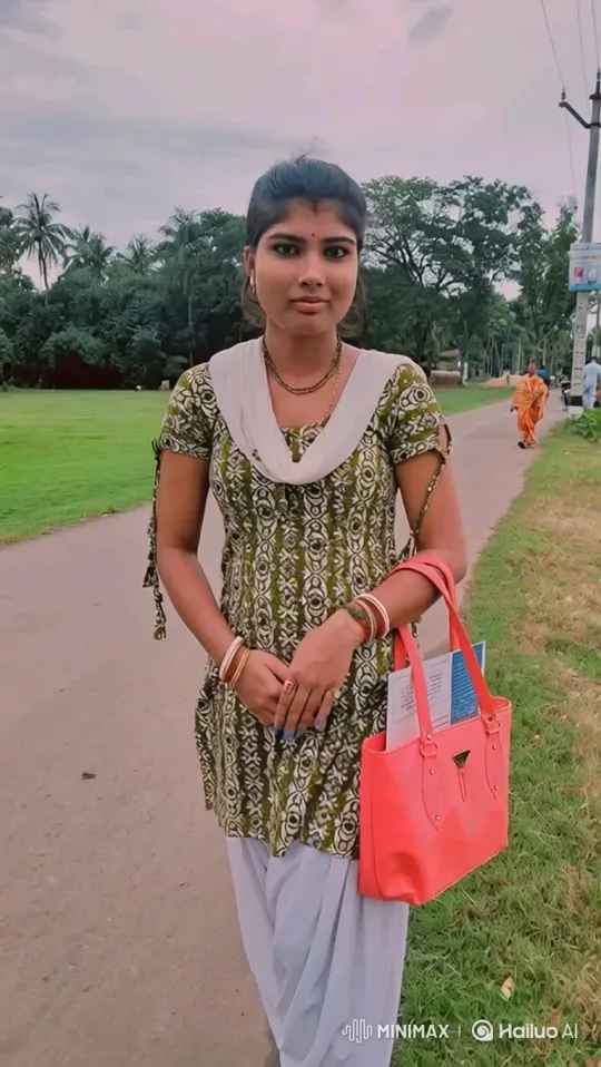 Young Woman and Gentle Cow Enjoy Rural Path – AI Generated Video | Hailuo AI